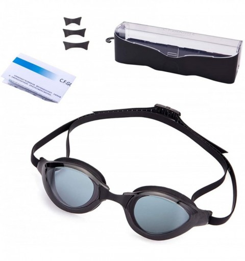 Goggle Swim Goggles- Anti Fog UV Protection Pool Goggles Triathlon Swim Goggles - Black - CA18SULDLWQ $13.86