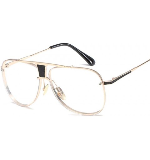 Aviator Men's and women's Sunglasses retro clam glasses metal sunglasses in Europe and America - G - CN18Q9EMINL $63.44