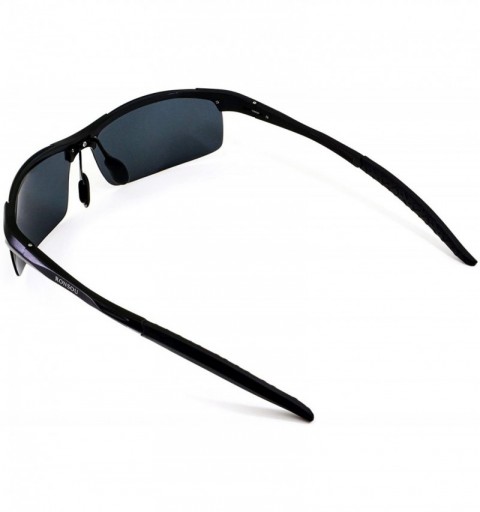 Sport Men Sport Al-Mg Polarized Sunglasses Unbreakable for Driving Cycling Fishing Golf - A1-black Frame/Gray Lens - CS12HUG8...