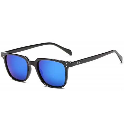 Square Square Sunglasses Men Women Retroed Driving Sun Glasses Classic Shades Trendy Eyewear UV400 - P7 Black Blackgrey - CM1...