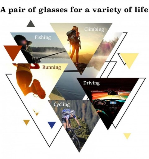 Square Night Vision Glasses for Driving Anti-glare Polarized Men Yellow HD Sunglasses - Black - CE18YE0SX8A $18.97