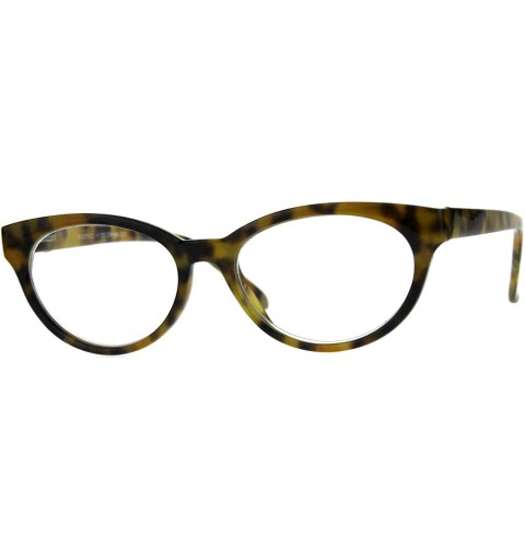 Oval Womens Narrow Oval Cat Eye Marble Texture Plastic Reading Glasses - Orange Brown - CH180ZG3TSQ $11.16