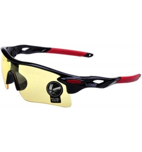 Aviator New Fashion Oculos UV400 Unisex Designer Glasses for Sight Driving Day/Night Vision glasses - Black/Red - CR18KNCWQ4M...