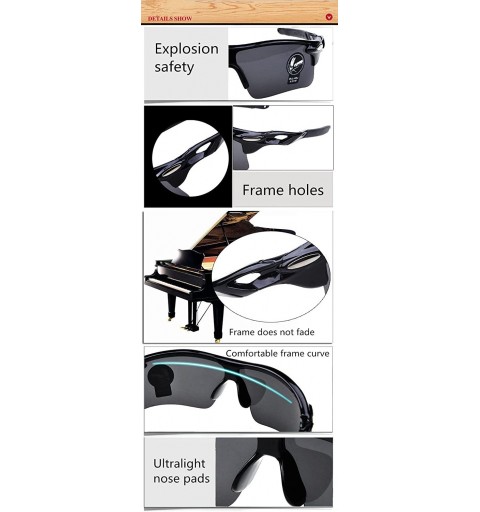 Aviator New Fashion Oculos UV400 Unisex Designer Glasses for Sight Driving Day/Night Vision glasses - Black/Red - CR18KNCWQ4M...