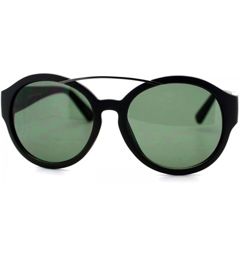 Oversized Womens Sunglasses Oversized Round Retro Hipster Fashion Shades - Matte Black - CQ129TSQJRX $8.21