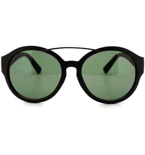 Oversized Womens Sunglasses Oversized Round Retro Hipster Fashion Shades - Matte Black - CQ129TSQJRX $8.21