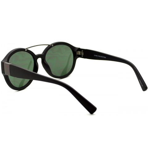 Oversized Womens Sunglasses Oversized Round Retro Hipster Fashion Shades - Matte Black - CQ129TSQJRX $8.21