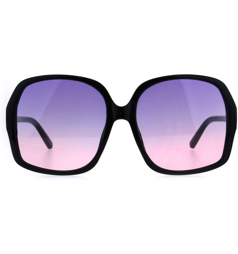 Butterfly Oceanic Color Gradient Ironic Granny Oversize Butterfly Sunglasses - Black Purple Pink - C5189LTWKHM $8.64