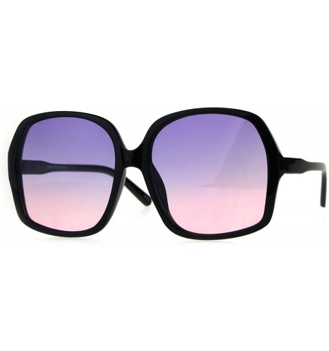 Butterfly Oceanic Color Gradient Ironic Granny Oversize Butterfly Sunglasses - Black Purple Pink - C5189LTWKHM $8.64