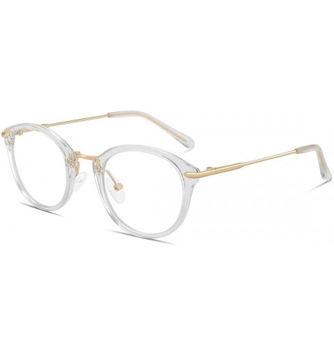 Round Blue Light Blocking Glasses Women for Small Face - Anti Eye Strain Headache-Computer Reading Glasses UV400 Lens - CC18N...