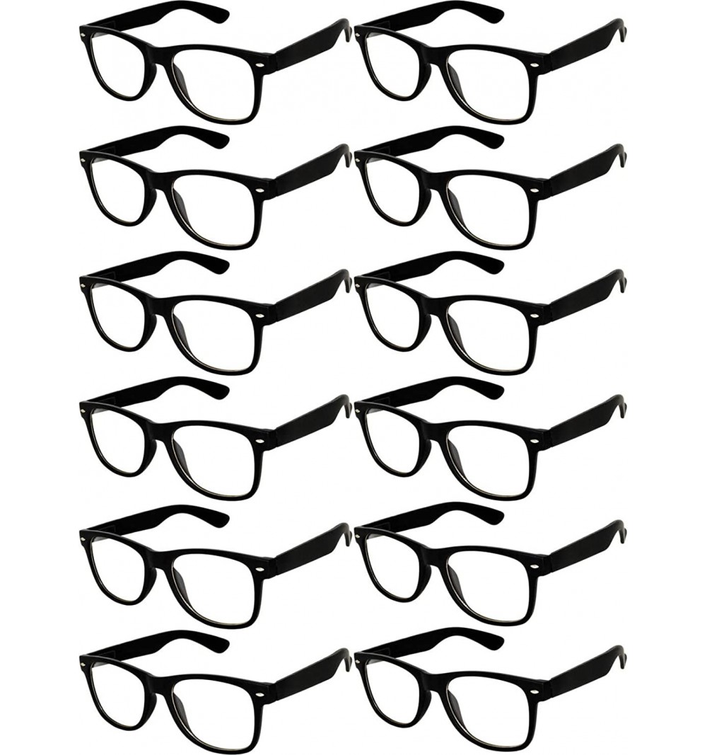Sport Women's Men's Sunglasses Retro Clear Lens - Retro_clear_12_p_black - C818733RDYC $27.92