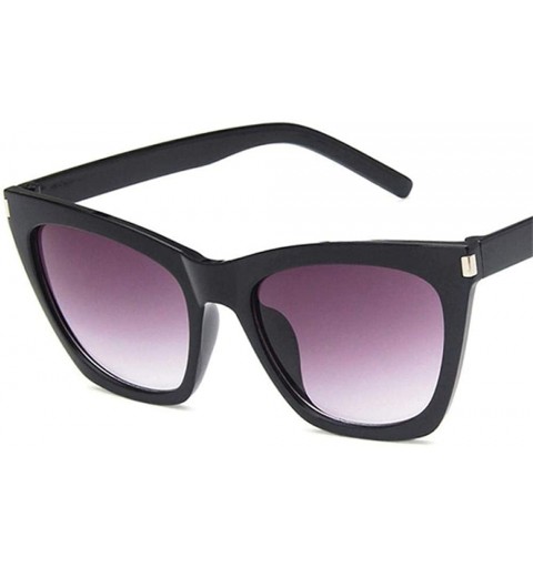 Aviator 2019 Vintage Cateye Sunglasses Women Luxury Brand Glasses Men BlackLeopard - Leopard - CP18Y4SMA03 $10.99