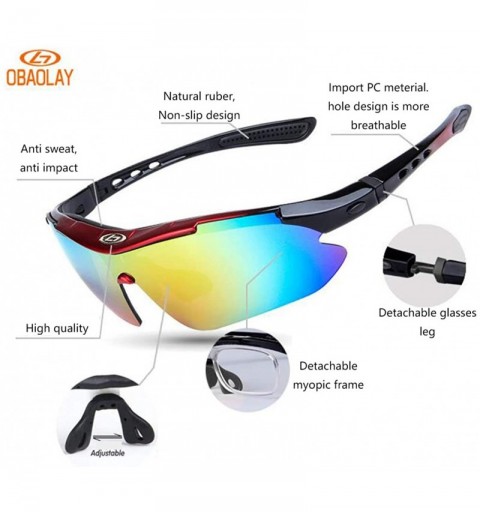 Sport Sunglasses for Sports Polarized Cycling Men UV Protection RX Lens Frame - White - CY18UK7W8NR $27.26