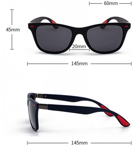 Rectangular Polarized Rectangular Sunglasses Lightweight Composite Frame Composite-UV400 Lens Glasses for Men and Women - CF1...