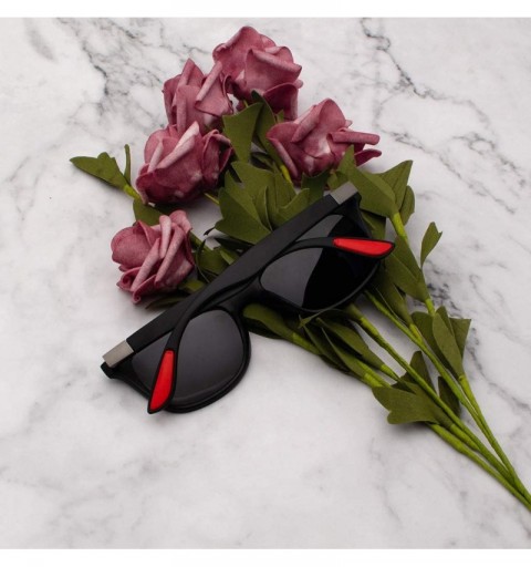 Rectangular Polarized Rectangular Sunglasses Lightweight Composite Frame Composite-UV400 Lens Glasses for Men and Women - CF1...