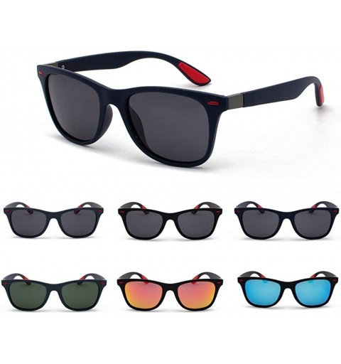 Rectangular Polarized Rectangular Sunglasses Lightweight Composite Frame Composite-UV400 Lens Glasses for Men and Women - CF1...