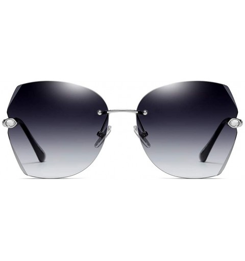 Butterfly The New Fashion Diamond Sunglasses for Women Oversized Vintage Polarized - Gradient Gray - CZ18RW59ON3 $12.03