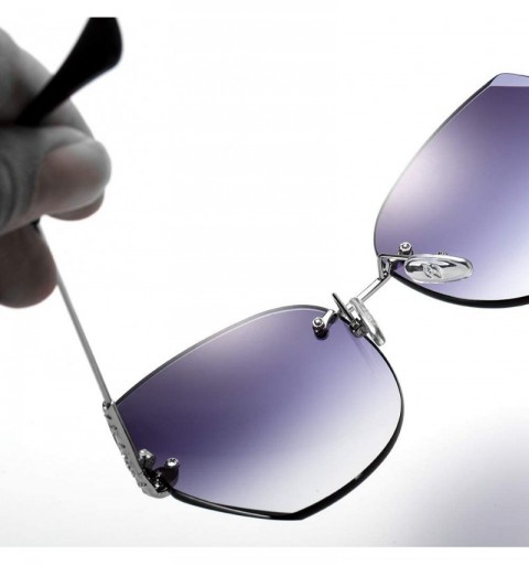 Butterfly The New Fashion Diamond Sunglasses for Women Oversized Vintage Polarized - Gradient Gray - CZ18RW59ON3 $12.03