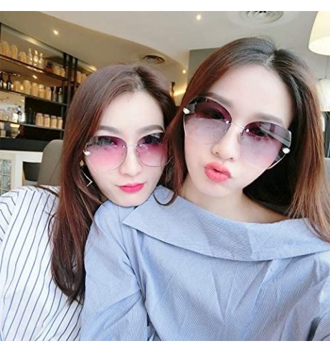 Butterfly The New Fashion Diamond Sunglasses for Women Oversized Vintage Polarized - Gradient Gray - CZ18RW59ON3 $12.03