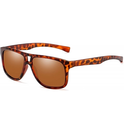 Rectangular Fashion Oversized Sunglasses for Men - Retro Womens Lightweight Sunglasses Polarized E8942 - C618HDG38YM $9.44