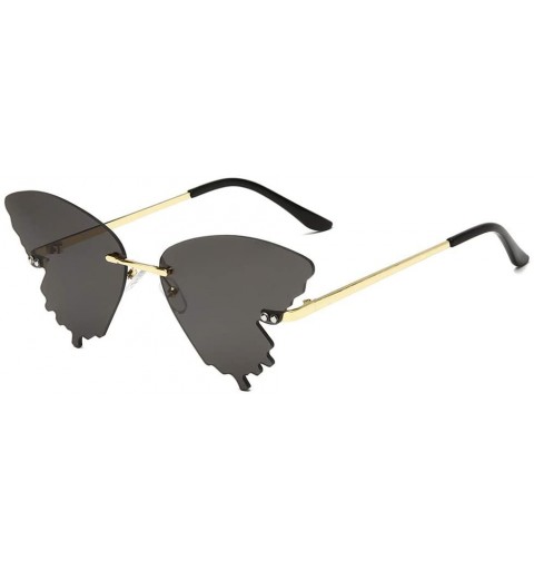 Butterfly 2020 Summer New Fashion Butterfly Sunglasses Retro Gradient Butterfly Shape Frames (B) - B - CV190LCA99X $22.96