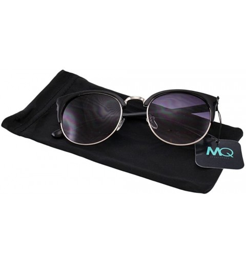 Rimless Donovan - Retro Semi-rimless Sunglasses with Microfiber Pouch - Black / Smoke - CW187RTZG0Q $10.99