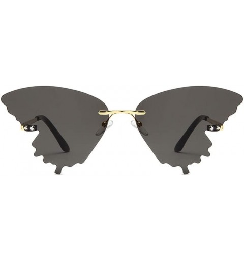 Butterfly 2020 Summer New Fashion Butterfly Sunglasses Retro Gradient Butterfly Shape Frames (B) - B - CV190LCA99X $22.96