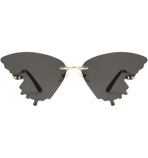 Butterfly 2020 Summer New Fashion Butterfly Sunglasses Retro Gradient Butterfly Shape Frames (B) - B - CV190LCA99X $22.96