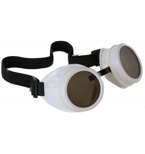 Goggle White Goggles Sunglasses Cosplay Aviator Steampunk Gothic Burning Man - CR12KXJGWVZ $10.96