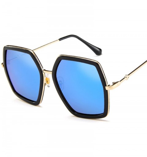 Goggle Oversized Square Sunglasses Women Luxury Vintage Sunglass Fashion Big Frame Sun Glasses UV400 - Doublegray - C3197A2NN...