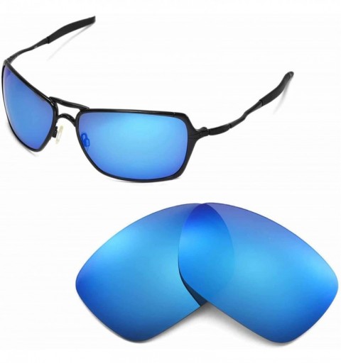 Shield Replacement Lenses for Oakley Inmate Sunglasses - 9 Options Available - Ice Blue Coated - Polarized - C81191A9CS7 $23.21