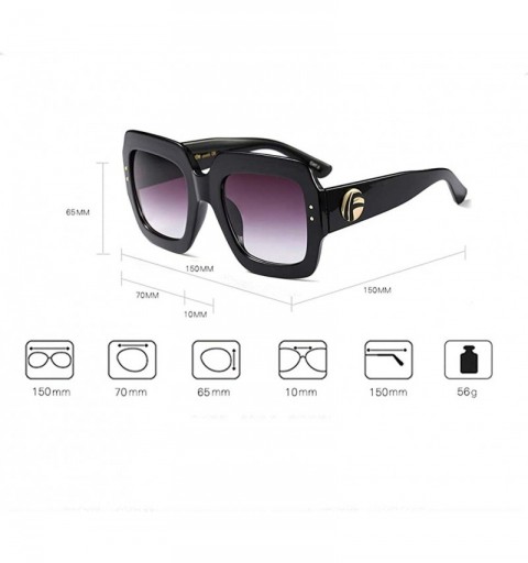 Square Square Women Fashion Oversized Sunglasses - CM194HZKLEX $16.60