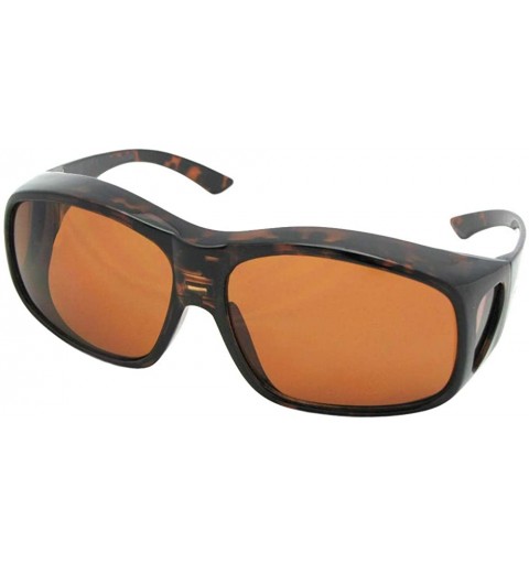 Wrap Largest Non Polarized Fit over Sunglasses F19 - Tortoise Frame-non Polarized Amber Lenses - C618E2XX9LK $17.27