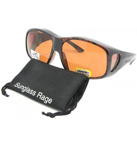 Wrap Largest Non Polarized Fit over Sunglasses F19 - Tortoise Frame-non Polarized Amber Lenses - C618E2XX9LK $17.27