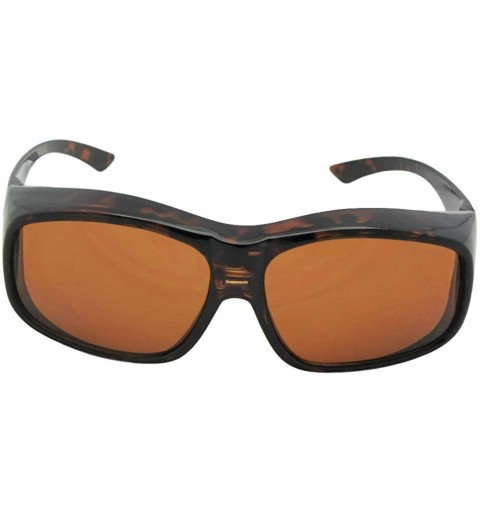 Wrap Largest Non Polarized Fit over Sunglasses F19 - Tortoise Frame-non Polarized Amber Lenses - C618E2XX9LK $17.27