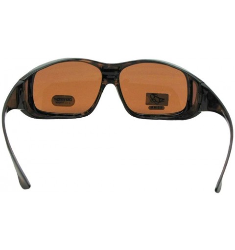 Wrap Largest Non Polarized Fit over Sunglasses F19 - Tortoise Frame-non Polarized Amber Lenses - C618E2XX9LK $17.27