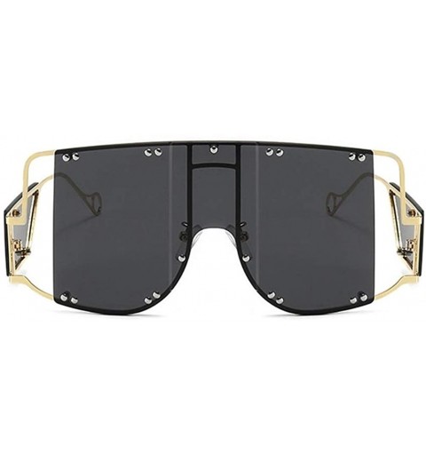 Rimless New Big Frame Sunglasses Men Square Fashion Glasses Women Retro Sun Glasses Rimless Vintage - C3198O9856R $11.37