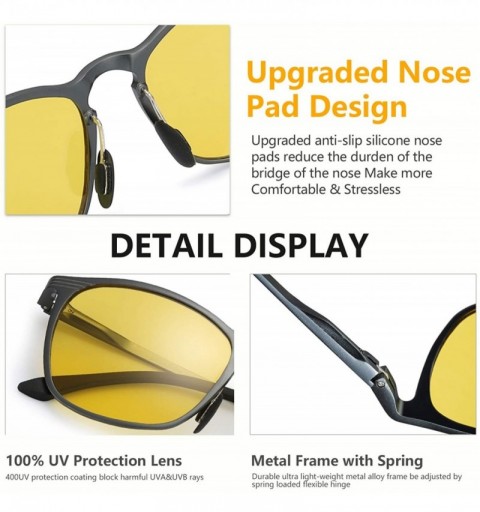 Sport Night-Vision Glasses for Driving Unbreakable Yellow Polarized Lens Anti-glare Cloudy/Rainy/Foggy/Nighttime - CV18INI5YS...