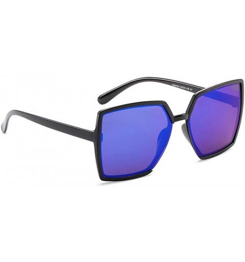 Sport New Fashion Sunglasses Trend Personality Glasses New Big Box Sunglasses Wild Cut Polygon Sunglasses - C418T3MMKNI $16.98