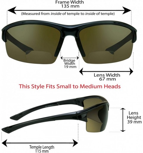 Sport Polarized Bifocal Reading Sunglasses TAC Polarized Lenses for Men and Women Amber Lens 2.50 - C417Z5GIG8U $61.04
