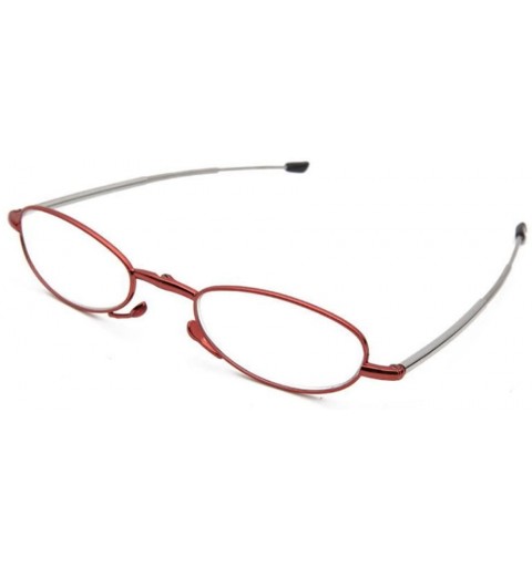 Rimless Women's Fold Magnification Reading Glasses 1.0 1.5 2.0 2.5 3.0 3.5 4.0 - Red - CP18E7NNDMU $23.38