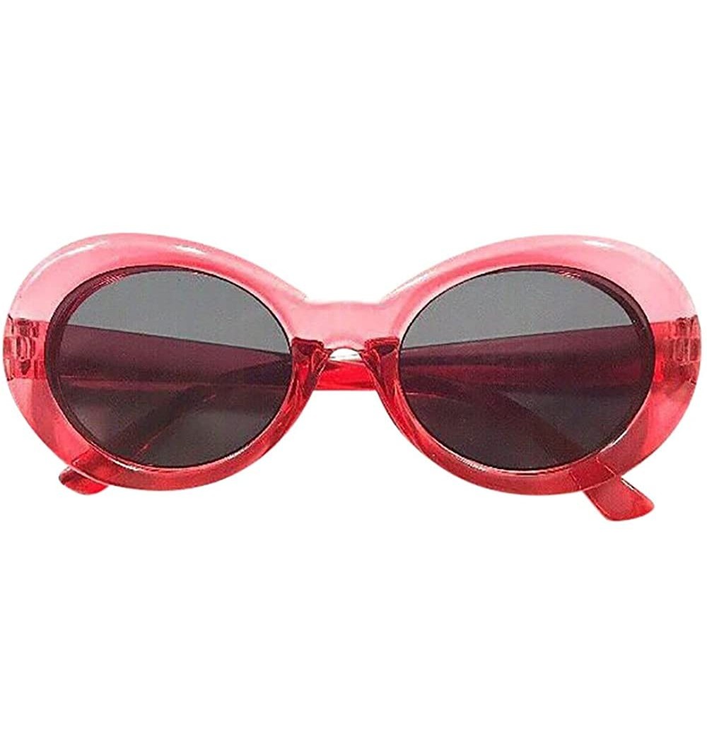 POHOK Retro Vintage Clout Goggles Unisex Sunglasses Rapper Oval Shades Grunge Glasses 