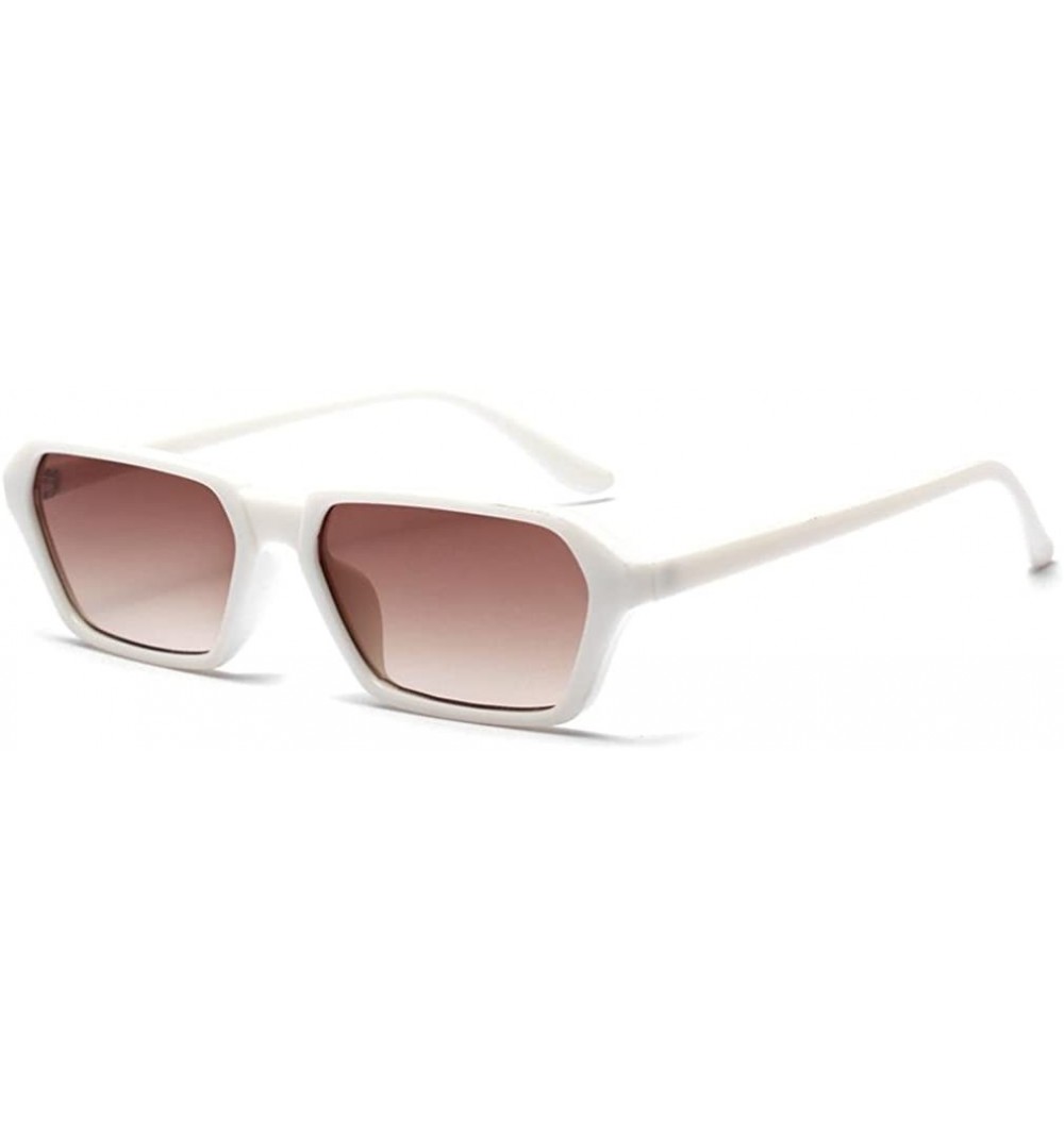 Oversized Women's Fashion Retro Small Square Shades Frame UV Protection Polarized Sunglasses - Beige - CS18DZK09D8 $10.41