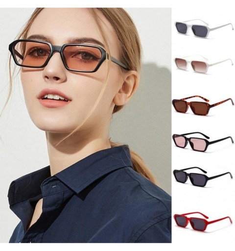 Oversized Women's Fashion Retro Small Square Shades Frame UV Protection Polarized Sunglasses - Beige - CS18DZK09D8 $10.41