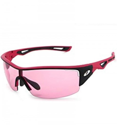 Rectangular Walker Sunglasses & Carekit Bundle - Matte Black Over Matte Red / Rose (Pc) - CR18OEM2QD6 $37.21
