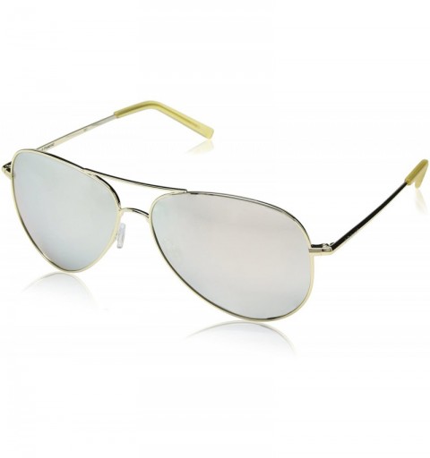 Aviator Women's Pld6012/N Aviator Sunglasses - Gold - CL1293C8WOD $46.00