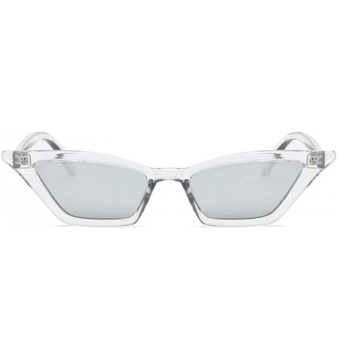Aviator Vintage Sunglasses Women Cat Eye Luxury Brand Designer Sun Glasses Csilver - Csilver - CD18YQUZAKC $21.86