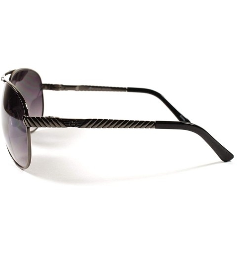 Aviator Stylish Classic Upscale High-End Mens Womens Air Force Style Sunglasses - Gunmetal - C618XK266ZS $12.62