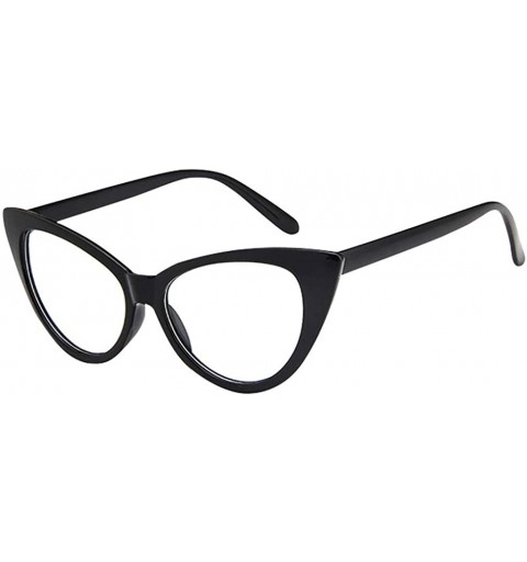 Cat Eye UV Protection Sunglasses for Women Men Full rim frame Cat-Eye Shaped Acrylic Lens Plastic Frame Sunglass - A - CQ1903...