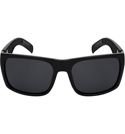 Square Extra Large Fit Black Retro Square Rectangular Wide Frame Sunglasses Spring Hinge for Men Women 147MM-152MM - CY18ASA3...